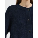 Selected Femme Lulu Ls Knit Short Cardigan - Dark Sapphire Melange M