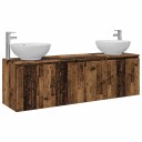 vidaXL Baderomsskapsett 3 stk. Gammelt tre 49,5 x 44,5 x 65 cm