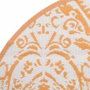 Uteteppe oransje og hvit Ø200 cm PP 368508