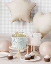 Stjerneformet Matt Beige Folieballong 48 cm