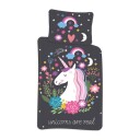 Licens Unicorn Sengetøy 140x200 cm 100% bomull Glow in the dark Unicorn