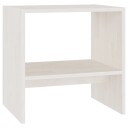 vidaXL Nattbord hvit 40x30,5x40 cm heltre furu