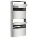  Skoskap med speil 4 lag grå sonoma 63x17x134 cm 8721012989184
