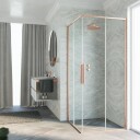 Novellini Riga A Skyvedører Krom / 67cm Høyre Hengslet