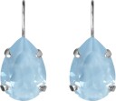 Caroline Svedbom Mini Drop Clasp Earrings Rhodium   Blue   ONE SIZE