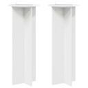 vidaXL Planteholder 2 pcs Høgglans hvit Ø40 x 100 cm Konstruert tre