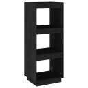 vidaXL Bokhylle/romdeler svart 40x35x103 cm heltre furu