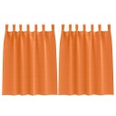  Gardiner med gardiner 2 pcs Lys oransje 140x140cm Polyester