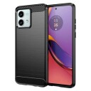 Motorola Moto G84 Børstet TPU Deksel Karbonfiber Svart