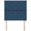  Sengegavl Diamantblokker Design Blå 100 cm Stoff