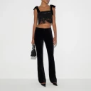 Elisabetta Franchi Dame Bukser Svart M,