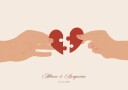 The Missing Piece of Us Two halves of a Heart Personalized Plakat Plakat / 100x150cm
