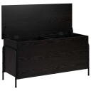 vidaXL Lagringsboks Svart eik 80 x 40 x 49,5 cm Konstruert tre