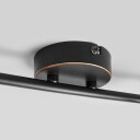 Lindby LED-taklampe Leonor, svart-gull, fire lys