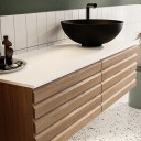 Linn Bad Selma Eikestav Heltre D45cm Servantskap Svart eik / 120cm Venstre