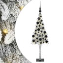  Juletre med 150 LED med stativ Hvit 120 cm PE og stål