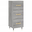 vidaXL Skjenk grå sonoma 34,5x34x90 cm konstruert tre