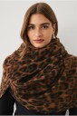 Ellos Collection   Skjerf med leopardmønster   Brun