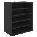 vidaXL Skoskap svart 60x35x70 cm sponplate