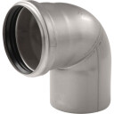 ACO 110 mm 87° avløpsalbue i rustfritt stål AISI 304
