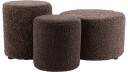 House Puff 40 cm Rund Teddy   Brun