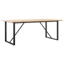  Spisebord O ramme 200x100x75,5 cm heltre furu og stål
