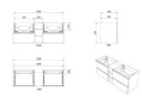 Vikingbad MIE 140DBL GH Servantskap fingergrep hvit matt