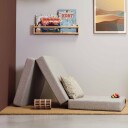 by KlipKlap 3 Fold Sofa Single Soft Beige