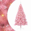  Kunstig Forhåndsopplyst Juletre med 300 LED Rosa 210 cm PVC