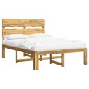 vidaXL Dobbel Sengramme med Hodegjerde ROSTOCK Hvit 150 x 200 cm