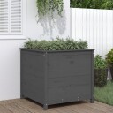 Hageplantekasse grå 82,5x82,5x78 cm heltre furu