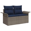 vidaXL Sofa sett 6 pcs 4 Antall seter Grå og marineblå