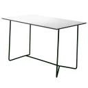 Grythyttan Stålmöbler High Tech bord 70x110 cm hvitt laminat / svart stativ