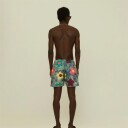 OAS Company Darksy Swim Shorts - Grey Flower Grå XL