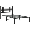  Sengeramme i metall med hodegavl svart 90x200 cm 8721012372818