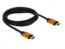 DeLOCK High Speed HDMI-kabel 48 Gbps 8K 60 Hz 2 m, svart/guldfärgad