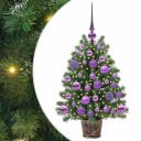  Kunstig juletre med 150 LED med stativ grønn 75 cm PE og PVC