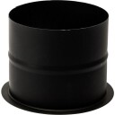 130 mm Metalbestos Sort røykrørsveggmuffe rett 100 mm black 130mm
