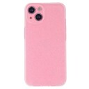 INCOVER iPhone 15 Fleksibelt Plastdeksel med Glitter - Rosa