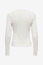 Only   Topp Onlsara Sharai L/S V Neck Top Jrs   Hvit