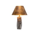 Camelia bordlampe antikk messing / grå