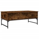  Salongbord røkt eik 100x50x40 cm konstruert tre og metall 8721012479173