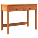 vidaXL Skrivebord med skuff Max Brun 100 x 50 x 78 cm Massiv furu