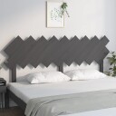 vidaXL Sengegavl grå 178x3x80,5 cm heltre furu