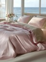 Bambus Sengesett Duo Beige og Rosa