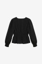 Vero Moda   Bluse Vmaugusta Ls Button Top Wvn   Svart