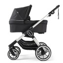Emmaljunga NXT90 Silver Lounge Black Komplett m/bag Og Sittedel