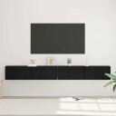  TV benksett 4 pcs Svart eik 60 x 30 x 30 cm Konstruert tre