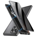 Samsung Galaxy S24 Ultra Magnetisk Deksel med Herdet Glass Privacy Svart
