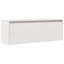 vidaXL Veggskap hvit 100x30x35 cm heltre furu